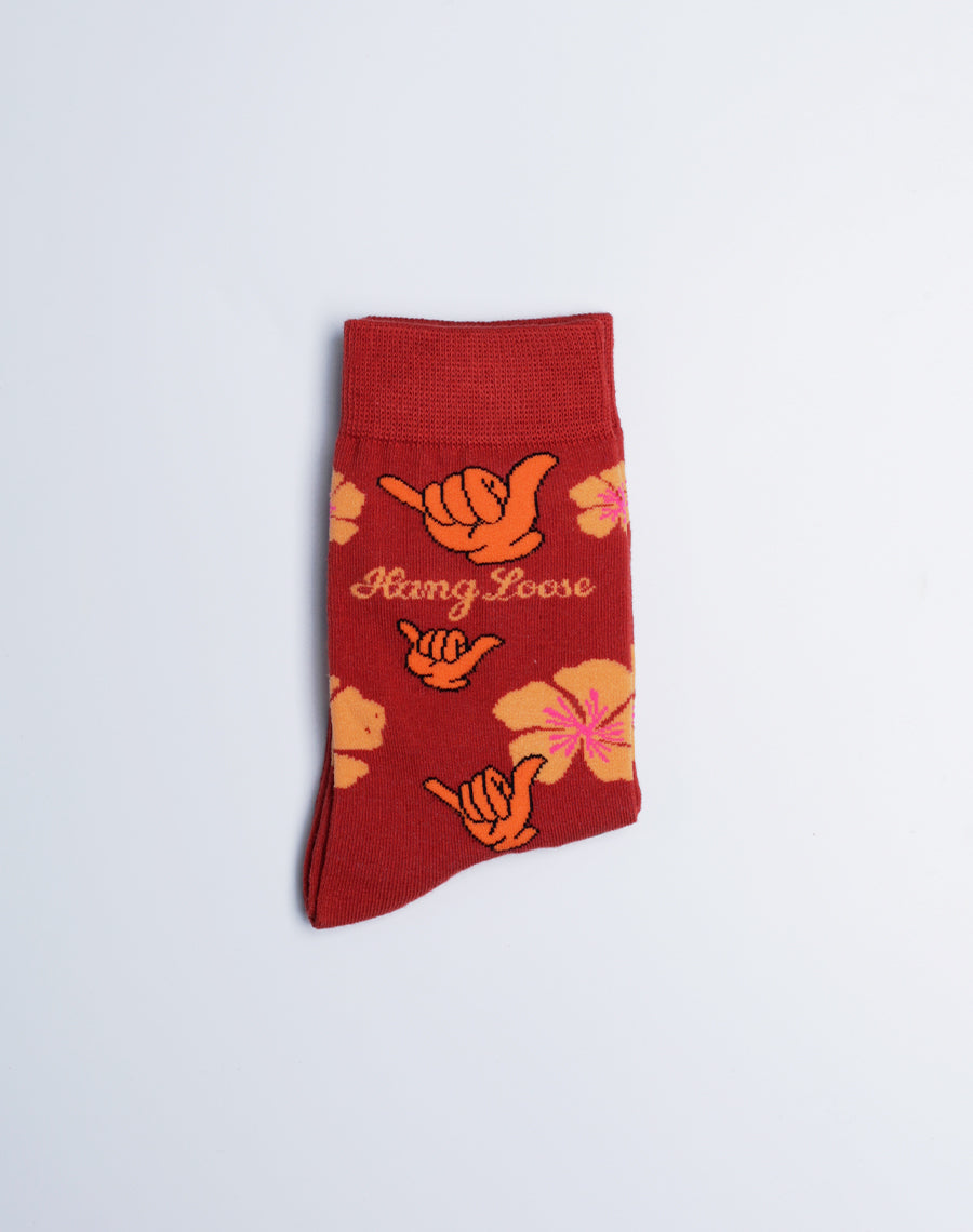 Kids Shaka Floral Hang Loose Crew Socks - Buy Colorful Cute and Funny Kids Socks online