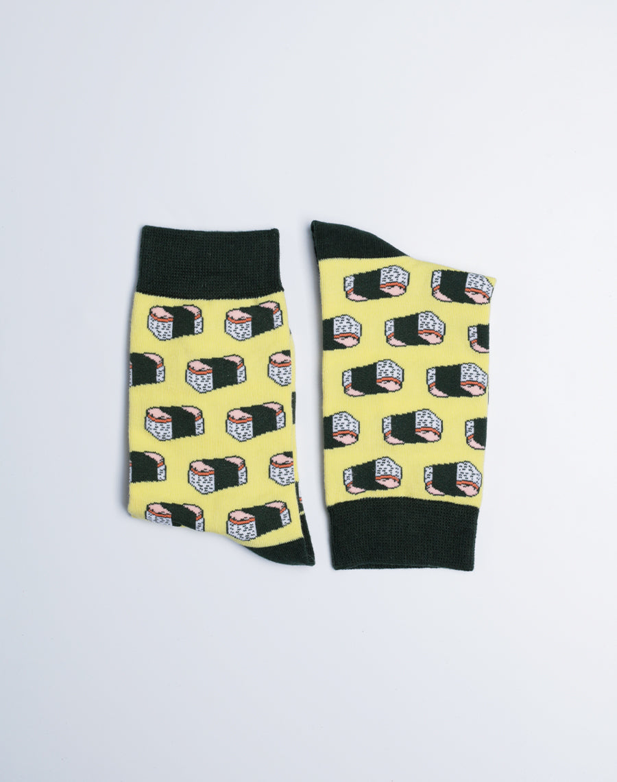 Spam Musubi Food Printed Hawaiian Socks for Boys and Girls