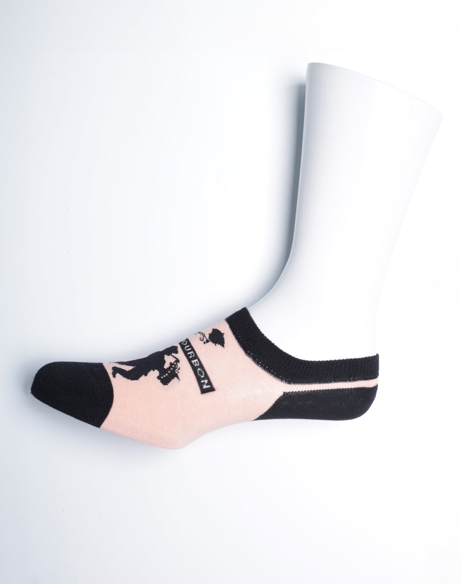 Socks for Musicians - Womens Pink Color Bourbon Jazz Printed Socks 
