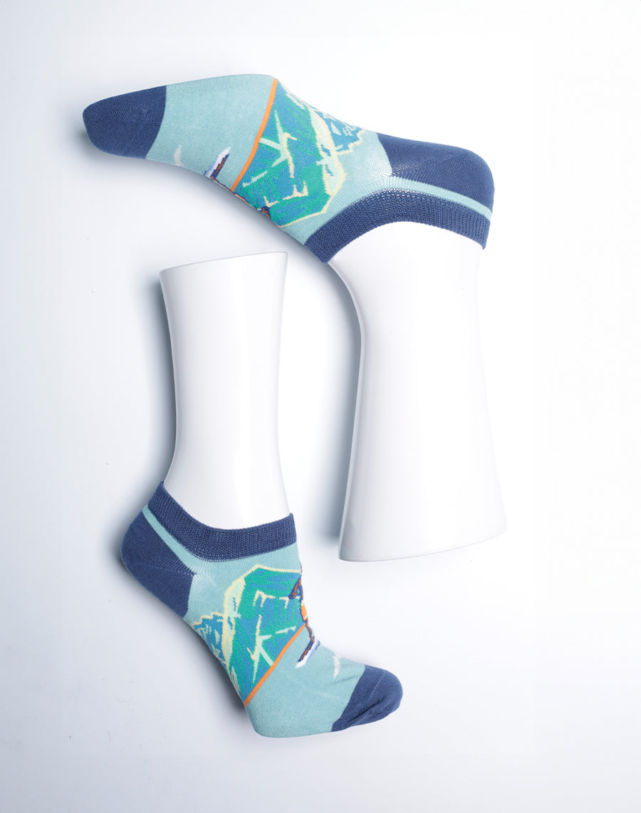 Paddle Board Light Blue Color Socks - Cotton Made Socks