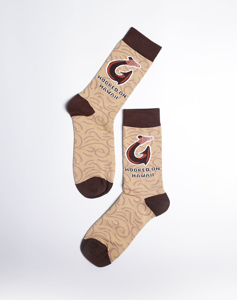 Men's Hooked on Hawaii Crew Socks