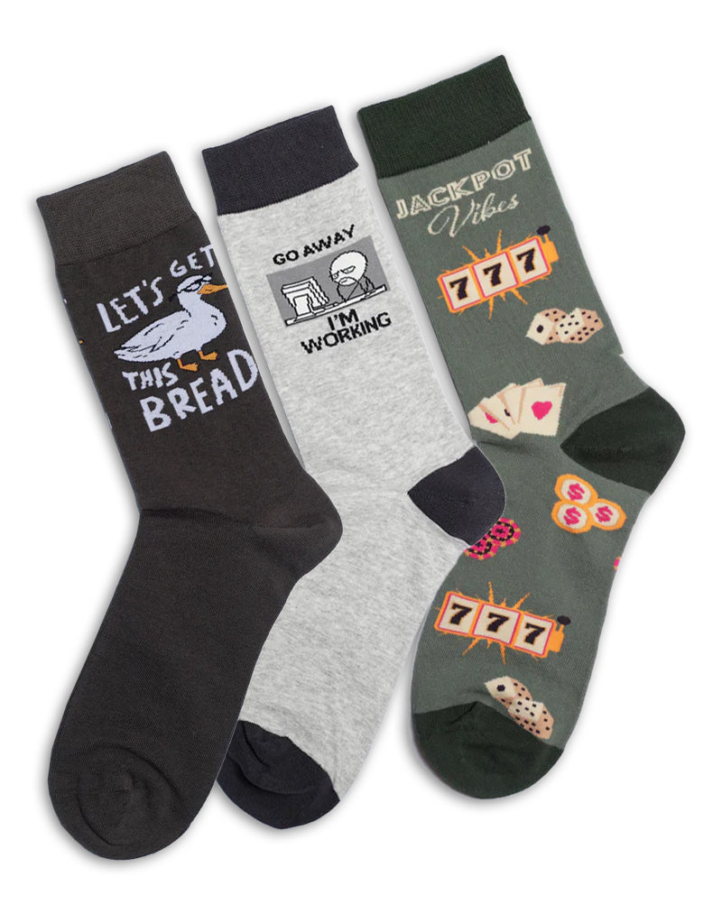 Men's Hustle Crew Socks Pack | 3-Pair Bundle