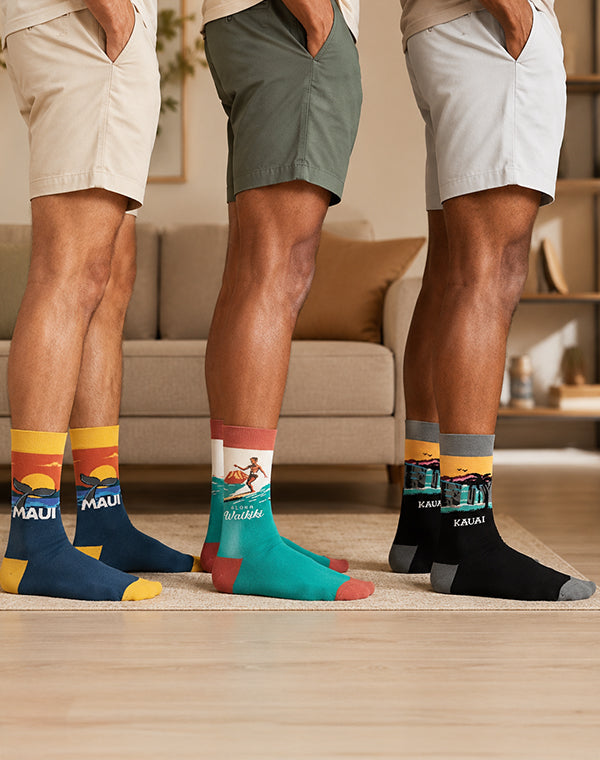 Men's Island Crew Socks Pack | 3-Pair Bundle