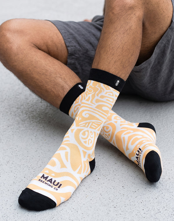 Maui Brewing Co. Bikini Blonde Lager Printed Crew Socks