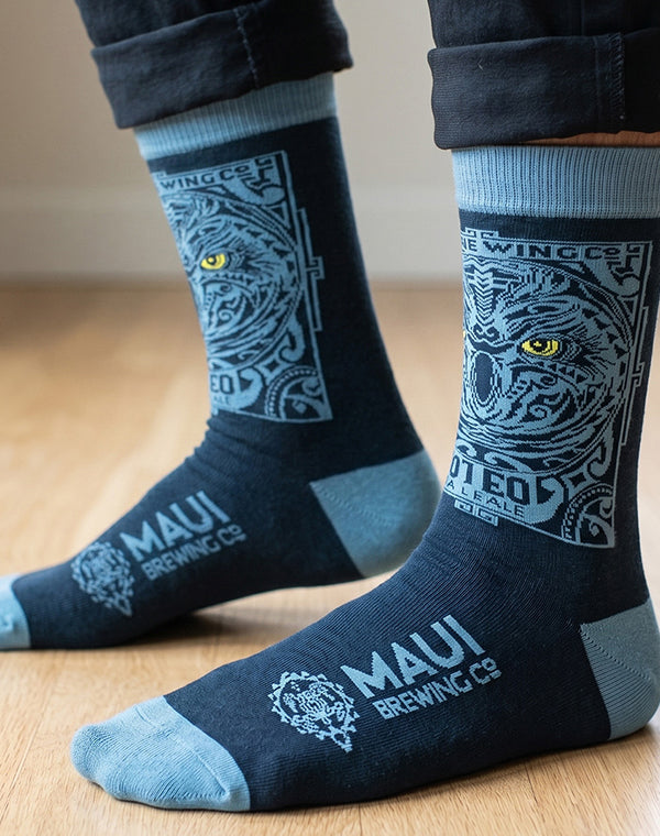 Maui Brewing Company Pueo Pale Ale Crew Socks