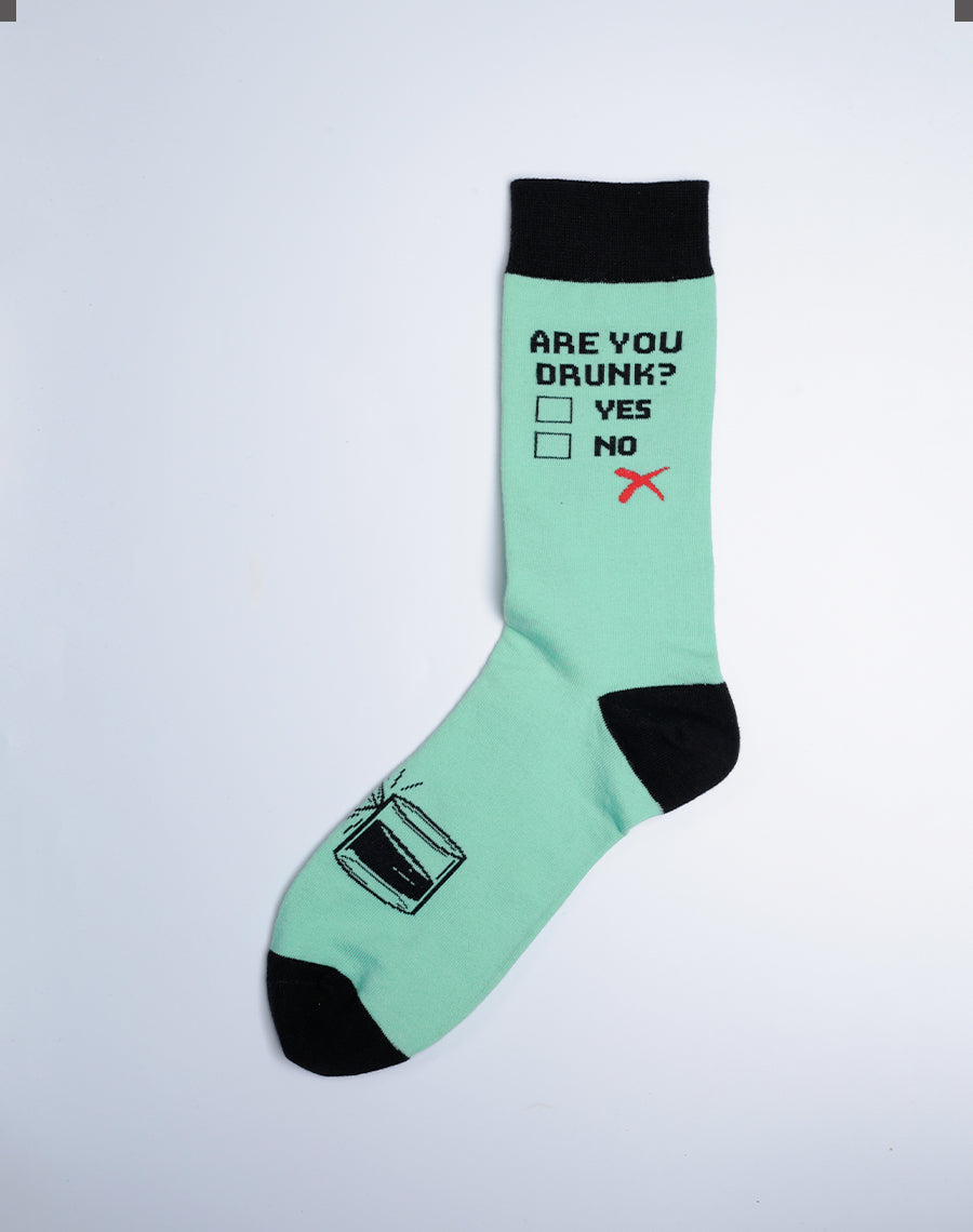 Men's Are You Drunk Crew Socks - Premium Quality Socks - Cotton made comfy socks