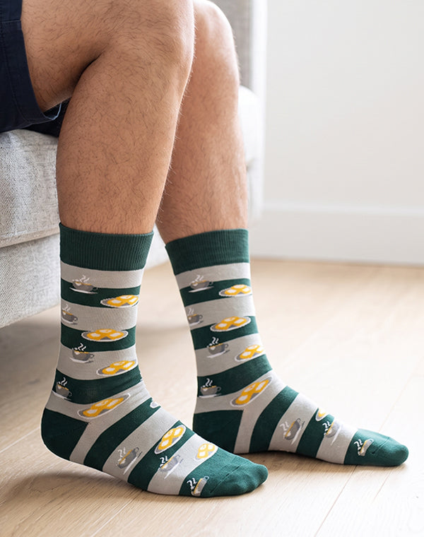 Men's Beignet Breakfast Crew Socks