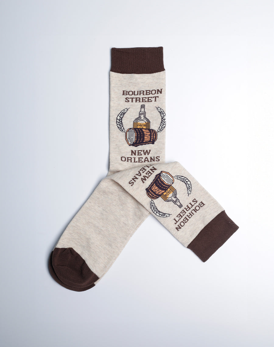 Brown Color Socks for men - Bourbon Street Socks