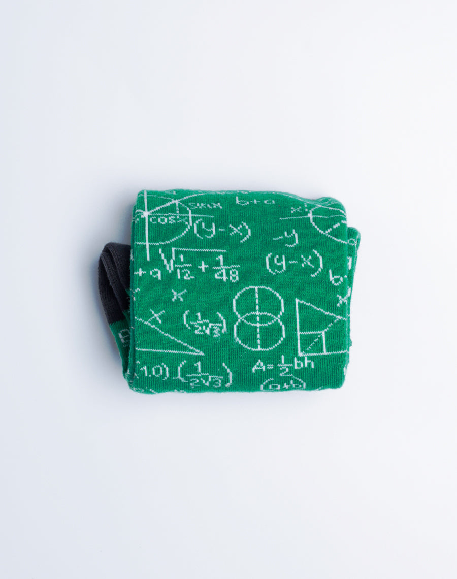 Men's Chalkboard Math Crew Socks