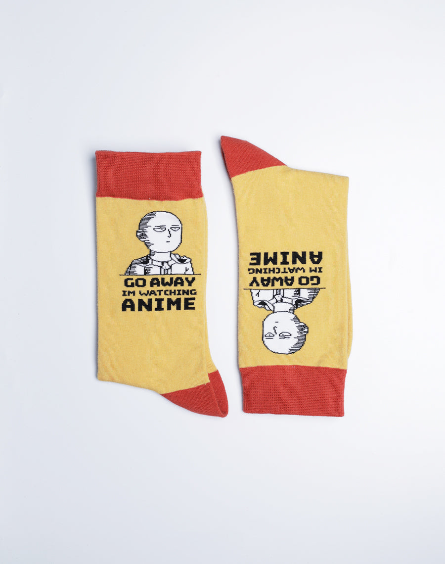 Anime Printed Funny Yellow Color Socks for Women 