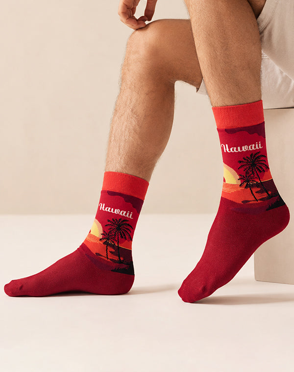 Men's Hawaii Sunset Crew Socks