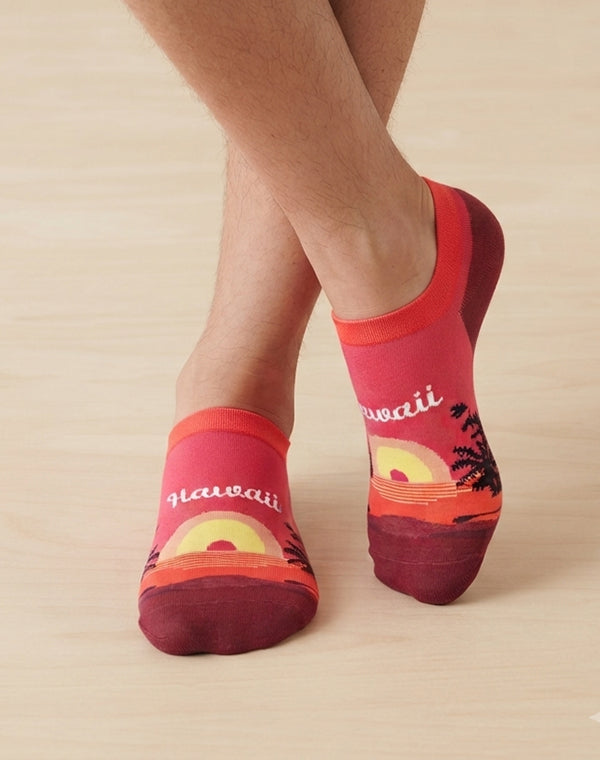 Men's Hawaii Sunset Tropical No Show Socks