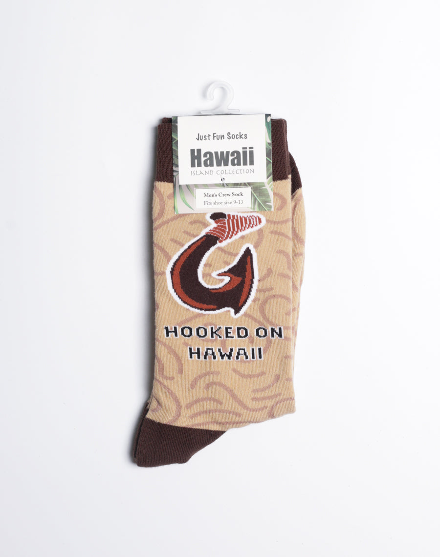 Men's Hooked on Hawaii Crew Socks