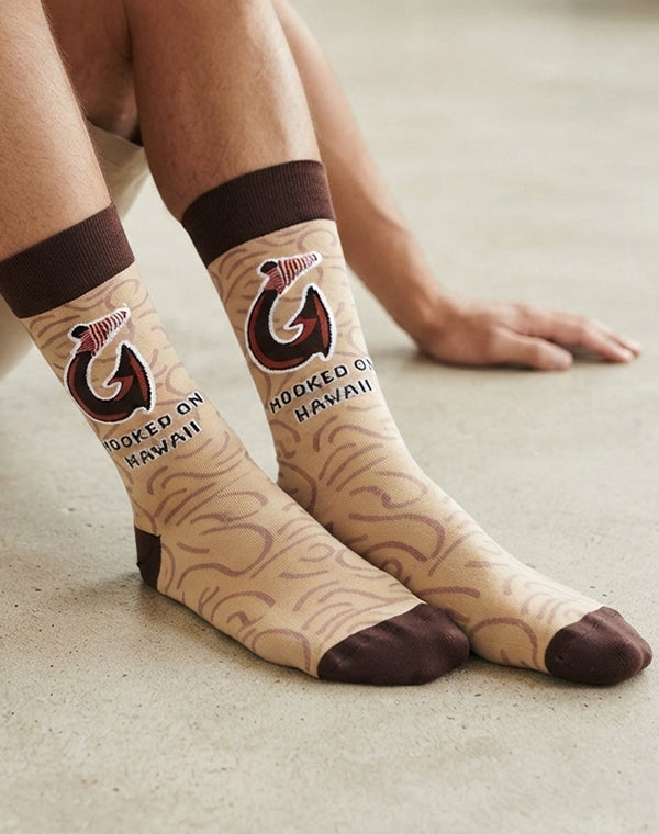 Men's Hooked on Hawaii Crew Socks