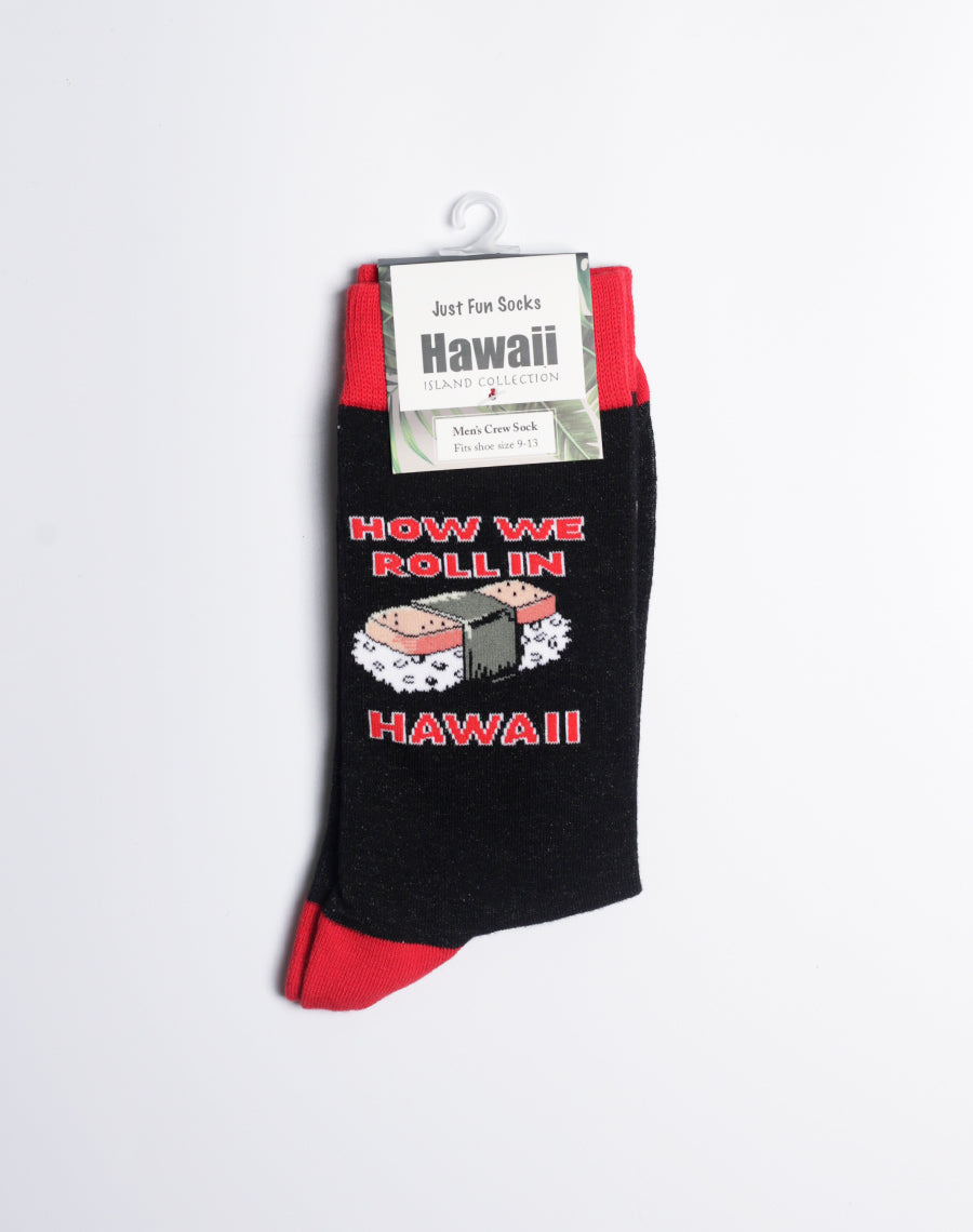 Men's How We Roll Hawaii Crew Socks