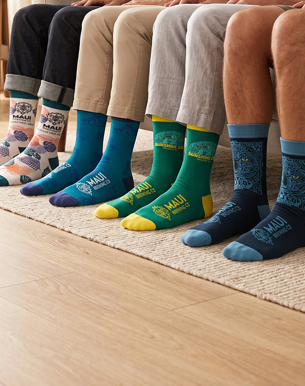 Men's Maui Brewing Co Crew Socks Pack | 4-Pair Bundle