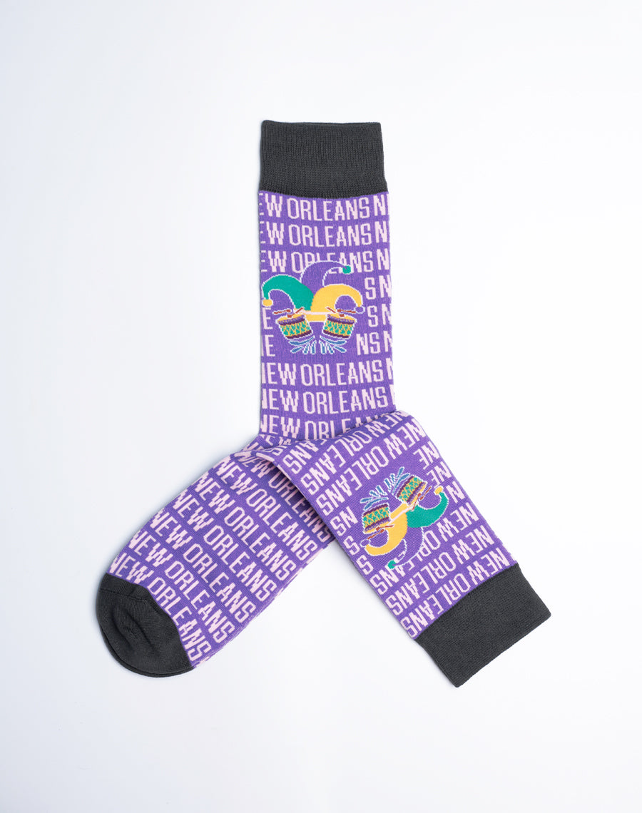 Men's Go Get Em' Tiger Socks-Purple/Gold – NolaCajun