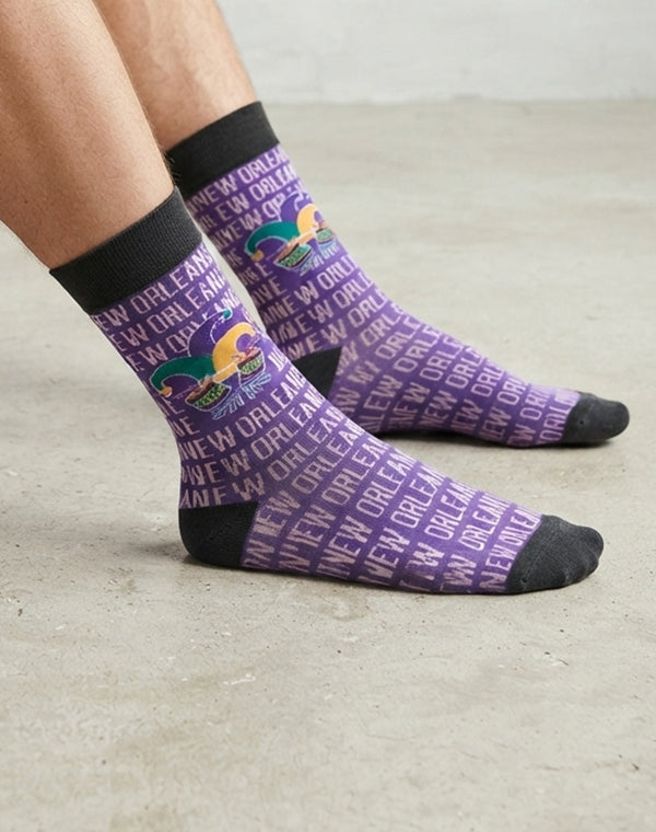 Men's New Orleans Jester Drum Crew Socks