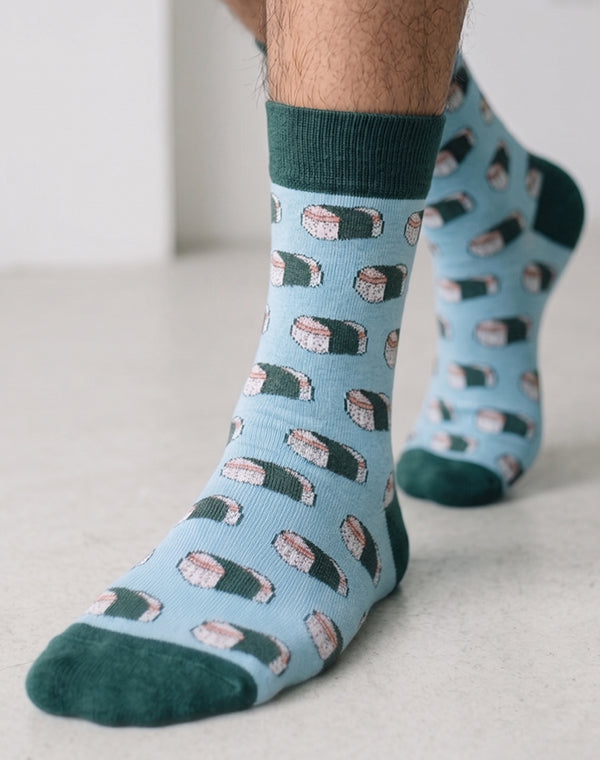 Men's Spam Musubi Hawaii Crew Socks