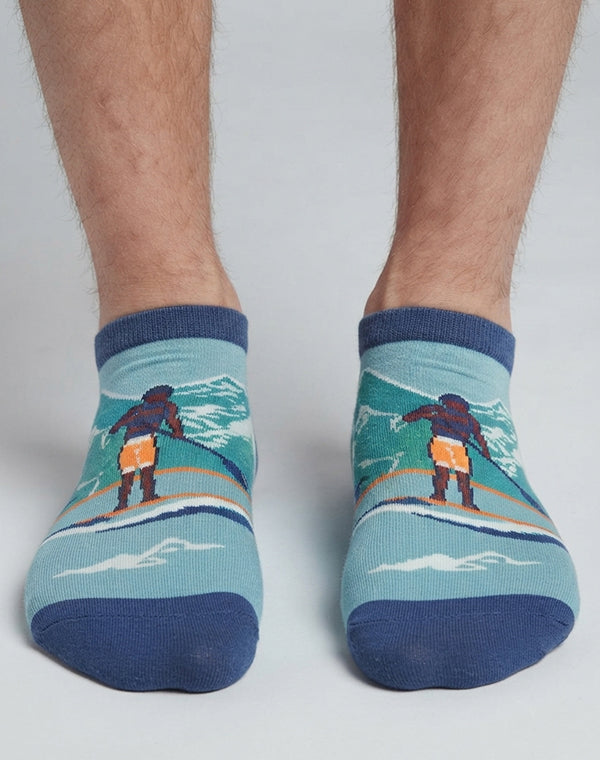 Men's Stand Up Paddle Board Tropical No Show Socks