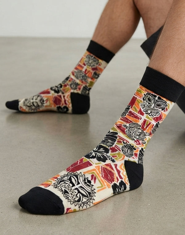 Men's Tribal Mashup Hawaiian Crew Socks