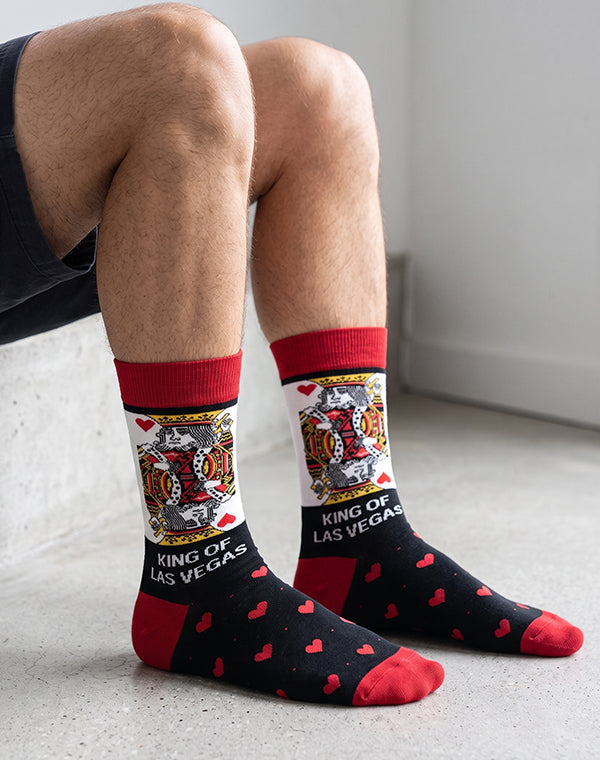 Mens King of Las Vegas Crew Socks