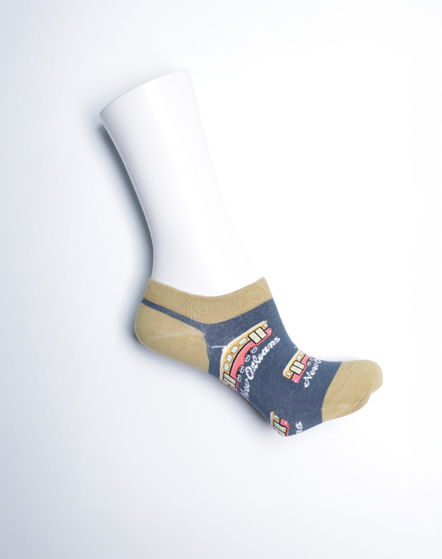 Buy NOLA Streetcar Printed No Show ankle Socks for Women