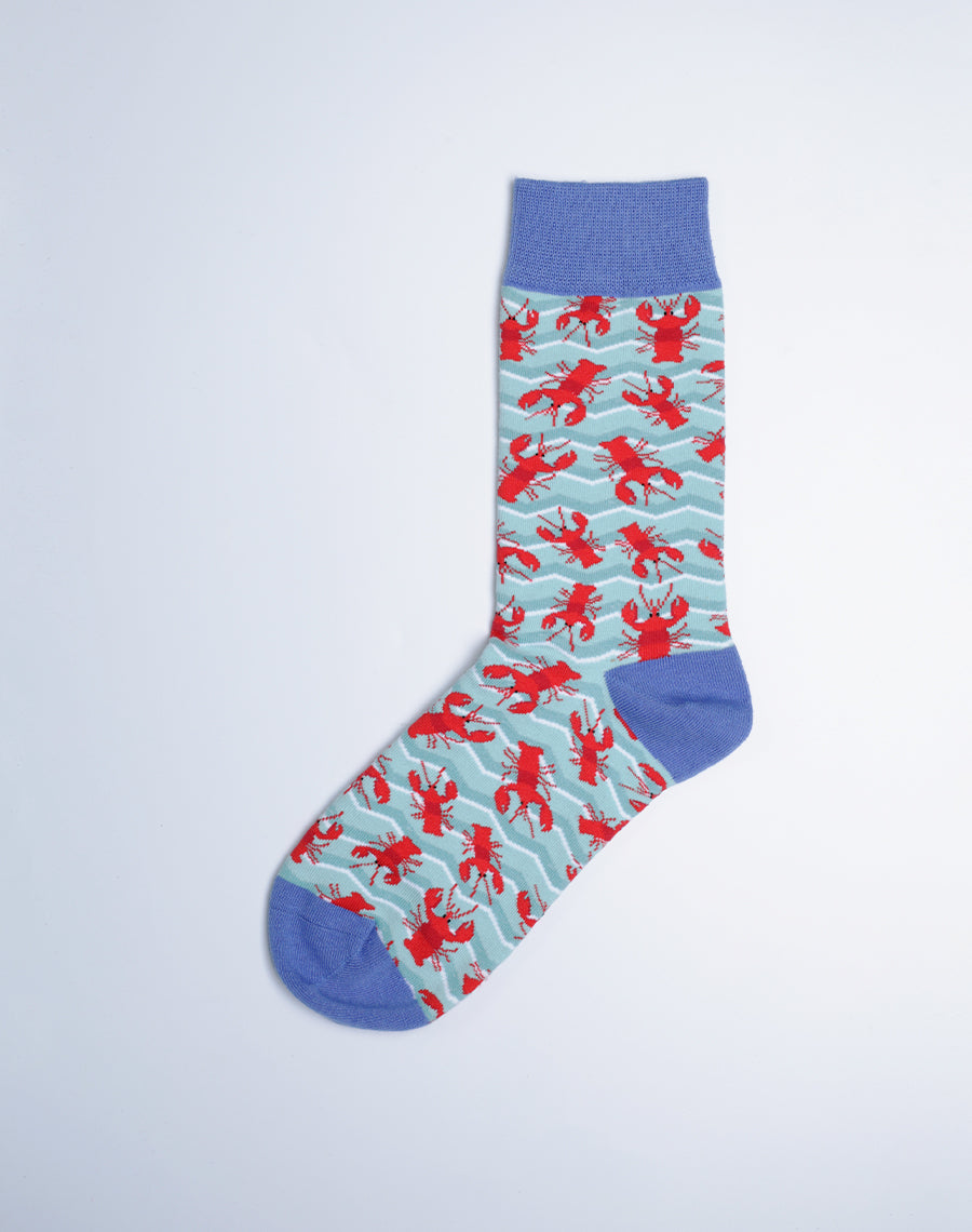 Louisiana Themed Crawfish Crew Socks for Women 