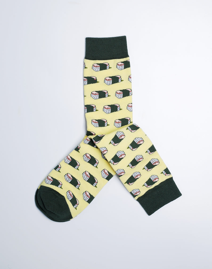 Spam Musubi Hawaiian Crew Socks for Women - Made in Hawaii