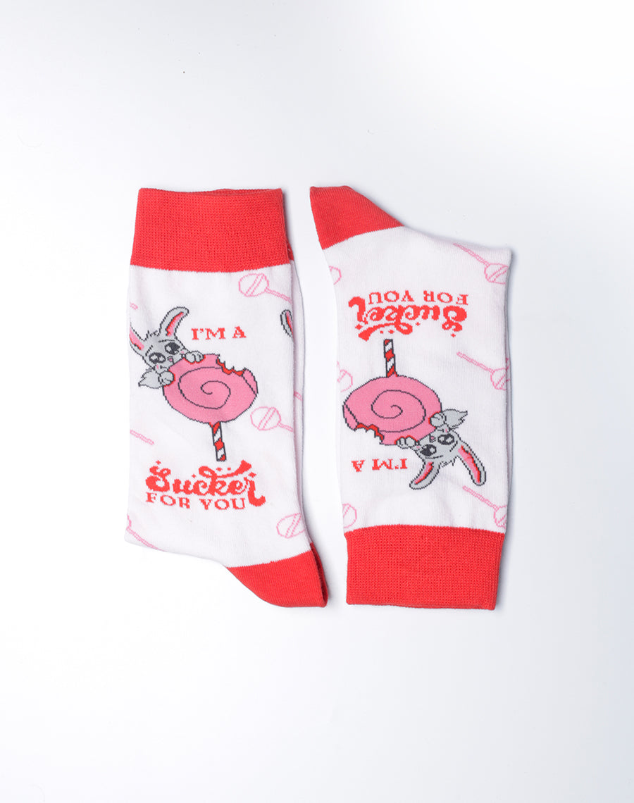 Cute Rabbit Bunny Printed Pink Color socks