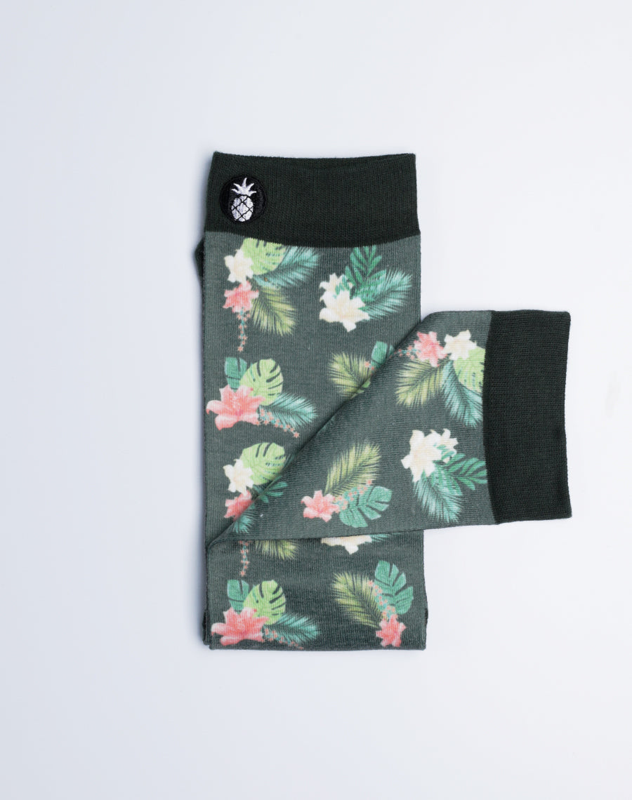Tropical Theme Floral Printed Premium Quality Unisex Socks