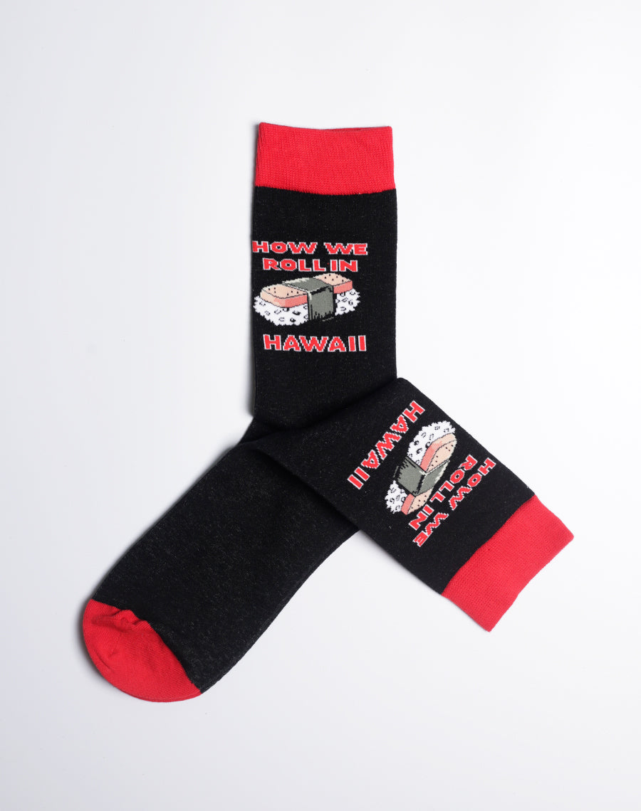 Men's How We Roll Hawaii Crew Socks