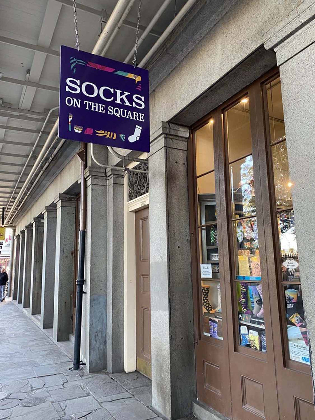 Outside Jackson Square Socks Store - Peter St. New Orleans, LA