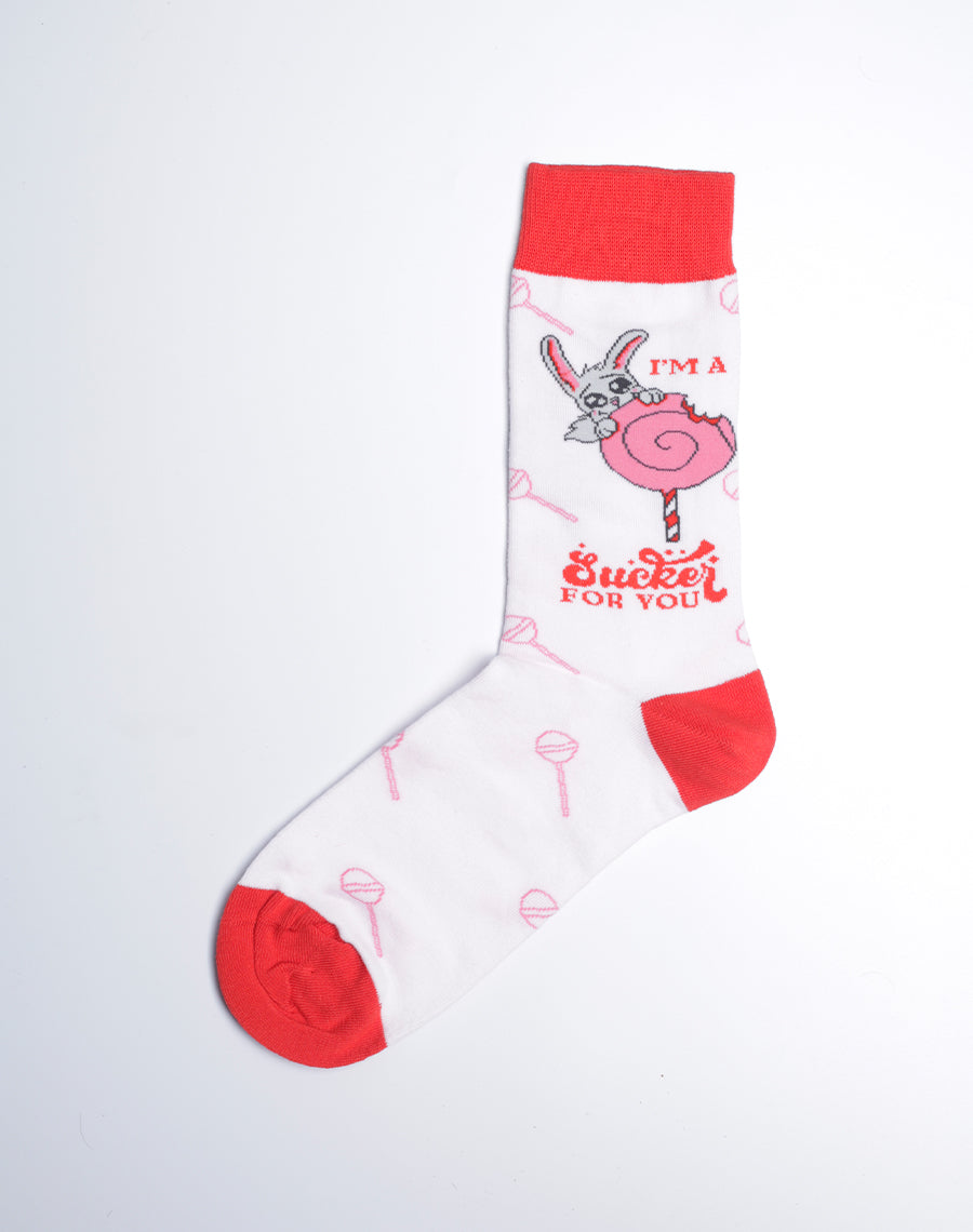 Socks with Quotes - Funny Socks for Lovers - Pink Color