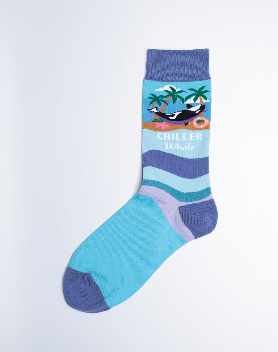 Hawaii Socks for Women - Socks with Funny Sayings - Blue color Socks