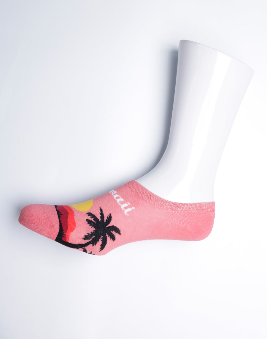 Tropical Hawaii Palm No Show Socks - Ankle Socks for Women