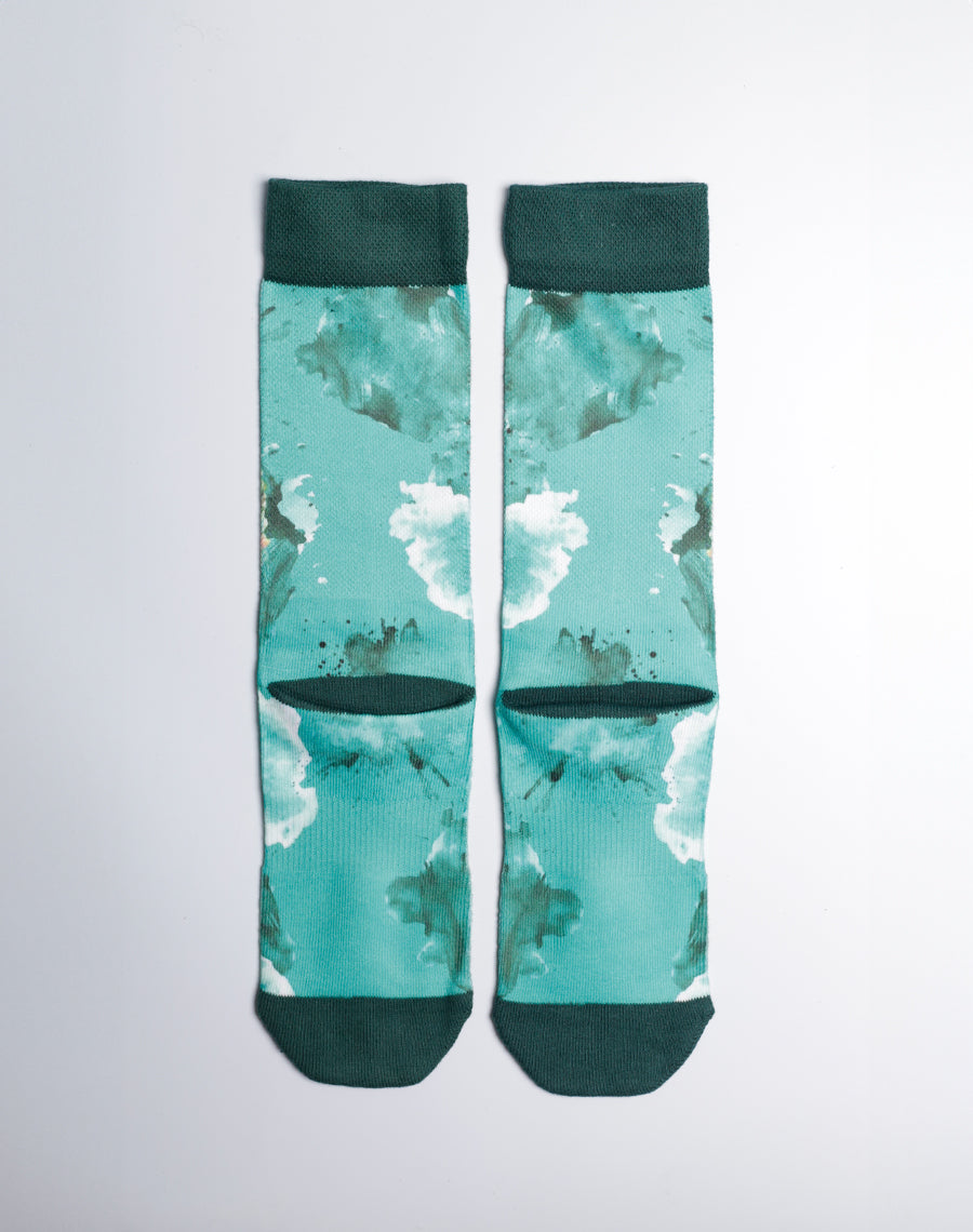 Green color socks for women