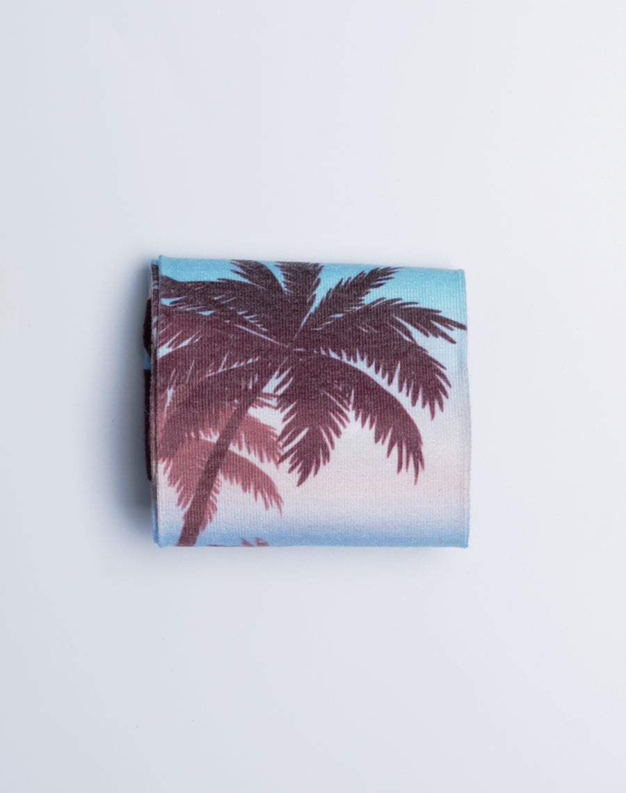 Palm Haze Tropical Printed Unisex Socks - Blue and Biege Color