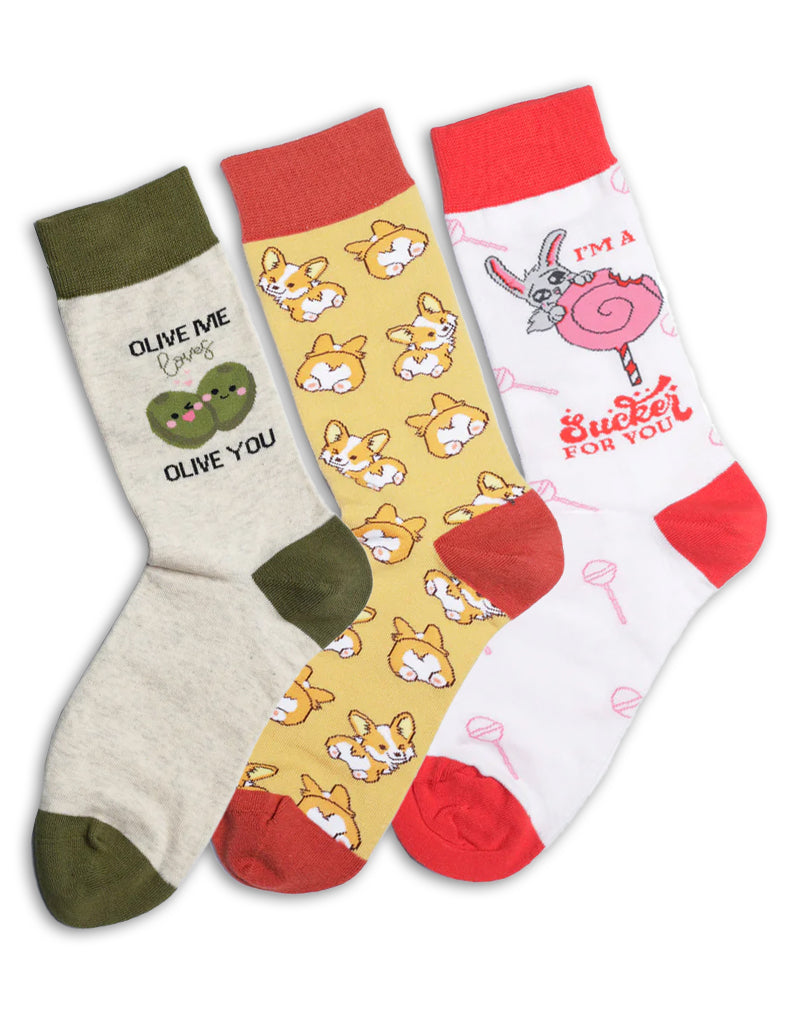 Women's Love Crew Socks Pack | 3-Pair Bundle