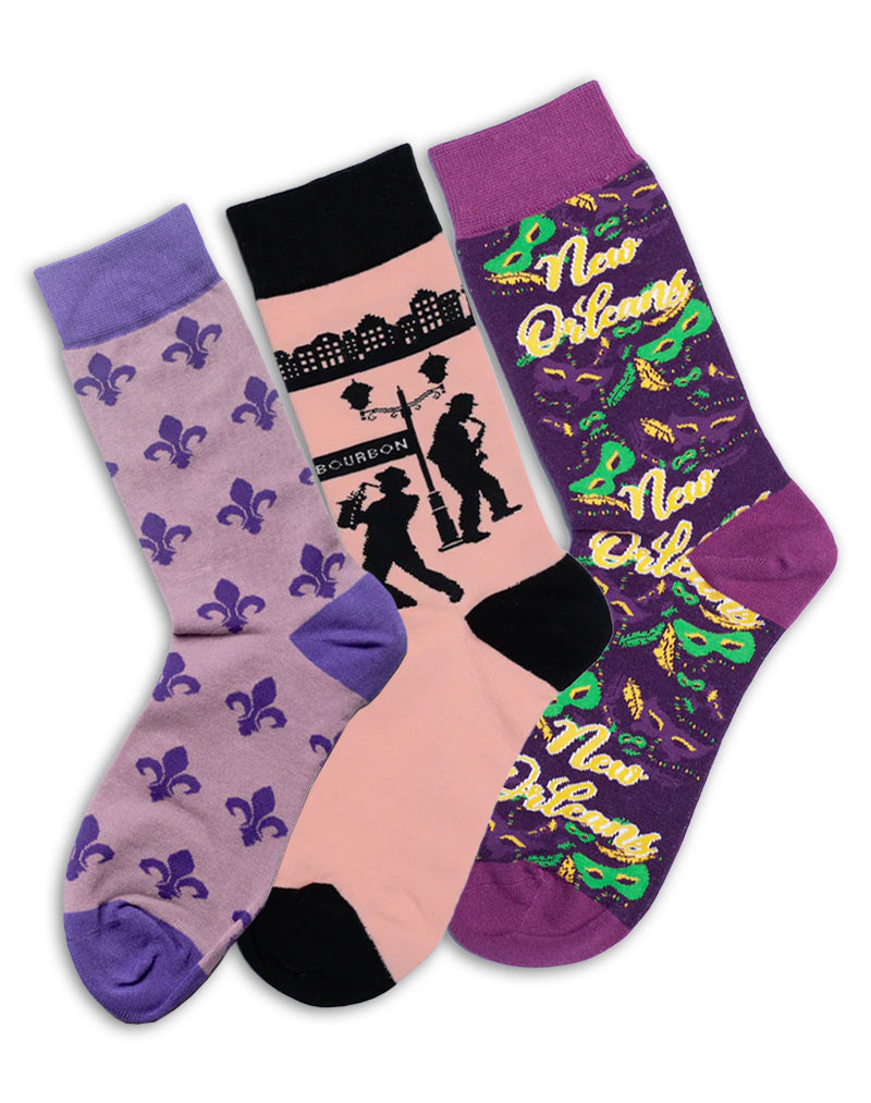 Women's New Orleans Crew Socks Pack | 3-Pair Bundle