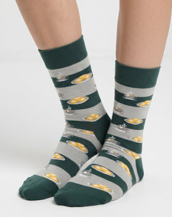 Women's Beignet Breakfast Crew Socks