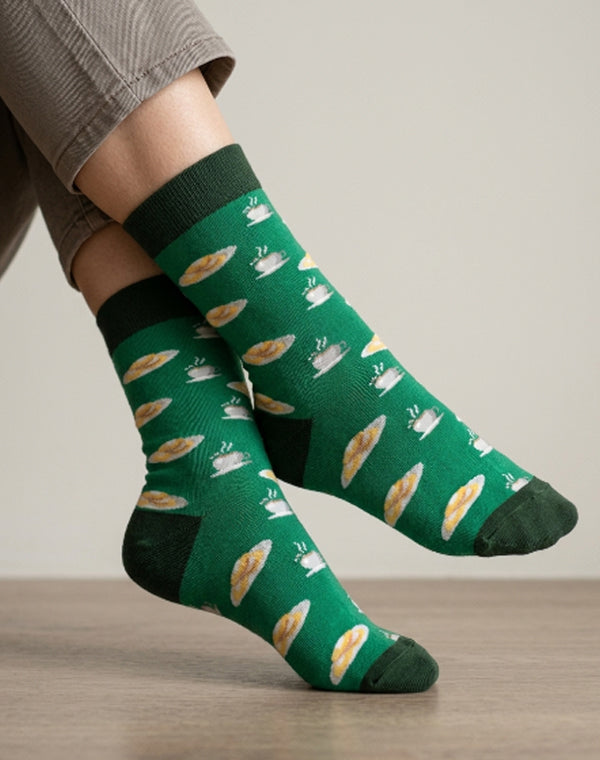 Women's Beignet & Coffee Crew Socks