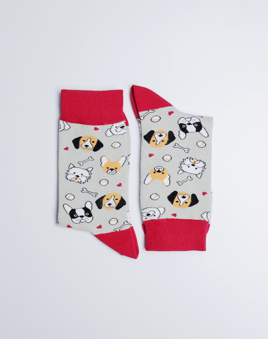 Women's Better Life Dog Crew Socks - Cotton made machine washable socks for girls