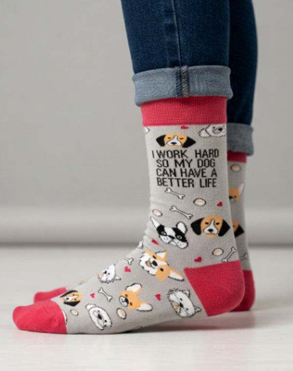 Women's Better Life Dog Crew Socks