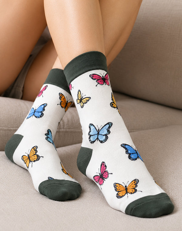 Women's Bunches of Butterflies Crew Socks
