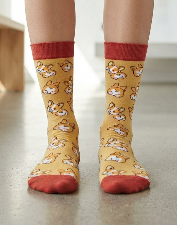 Women's Corgi Love Dog Crew Socks