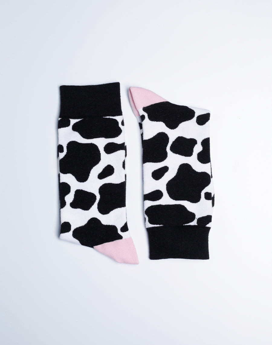 Cowprint Animal Crew Socks for Women - Comfortable Socks
