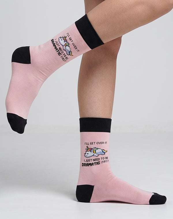 Women's Dramatic Unicorn Crew Socks