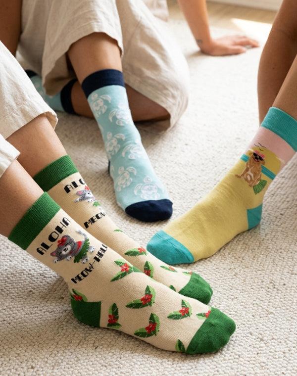 Women’s Animal Vacay Crew Socks | 3-Pair Bundle