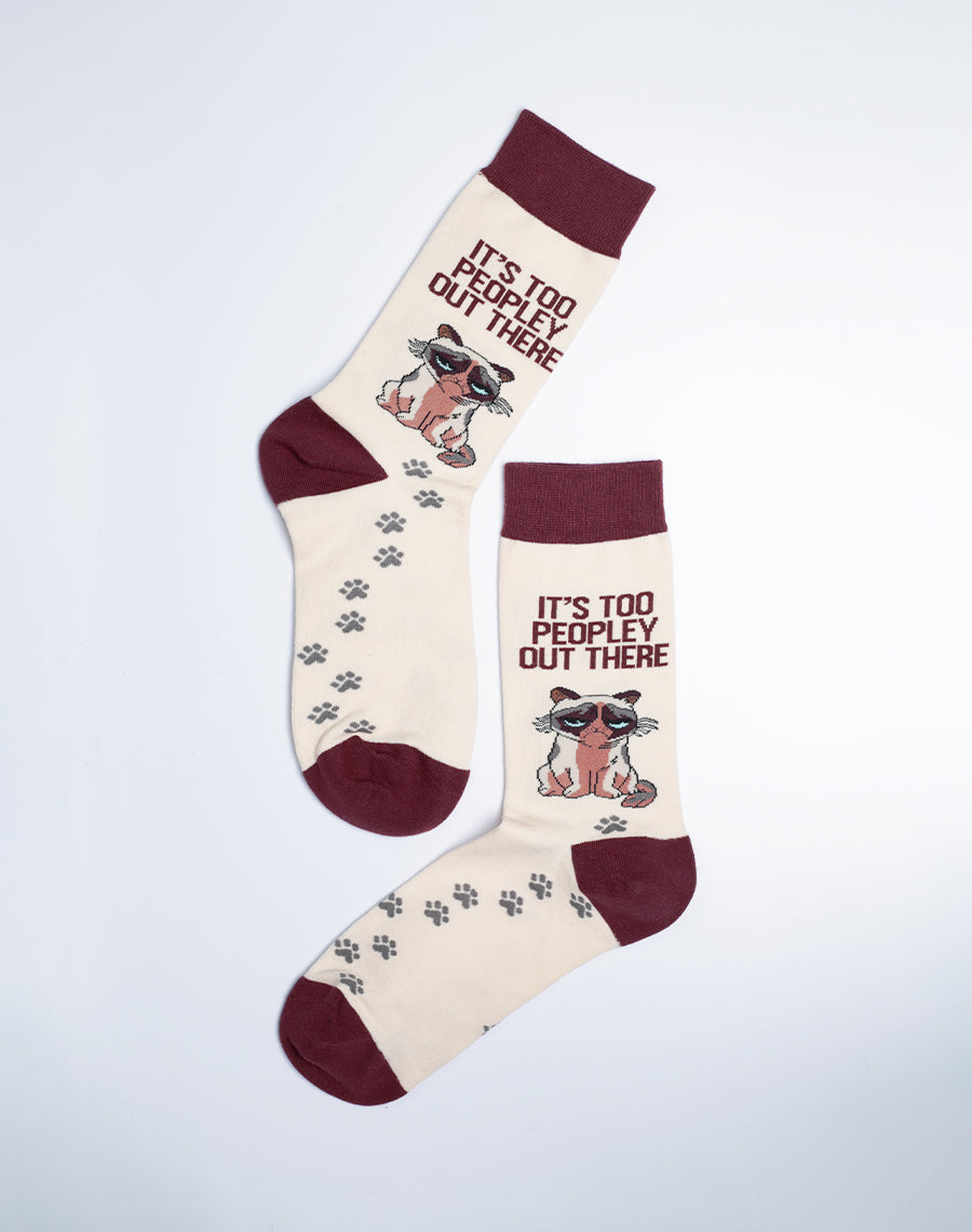 Grumpy Cat Socks Printed Crew Socks for Women